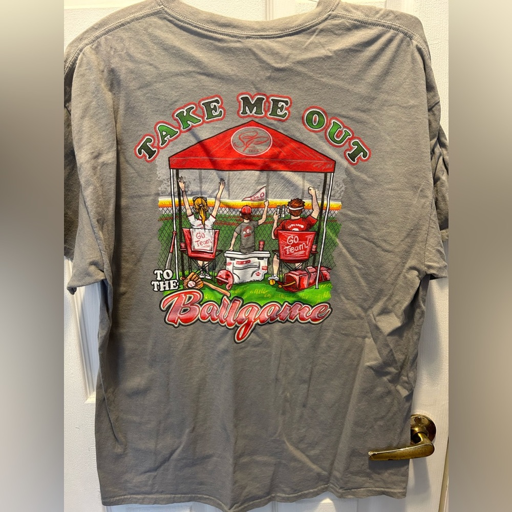 Sassy Frass take me out to ballgame tshirt xl